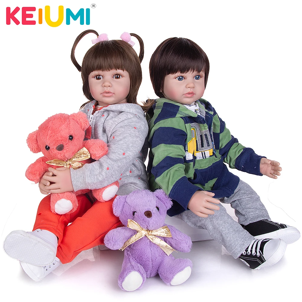 Силиконовая кукла новорожденный KEIUMI 24 дюйма тканевый корпус Реалистичная