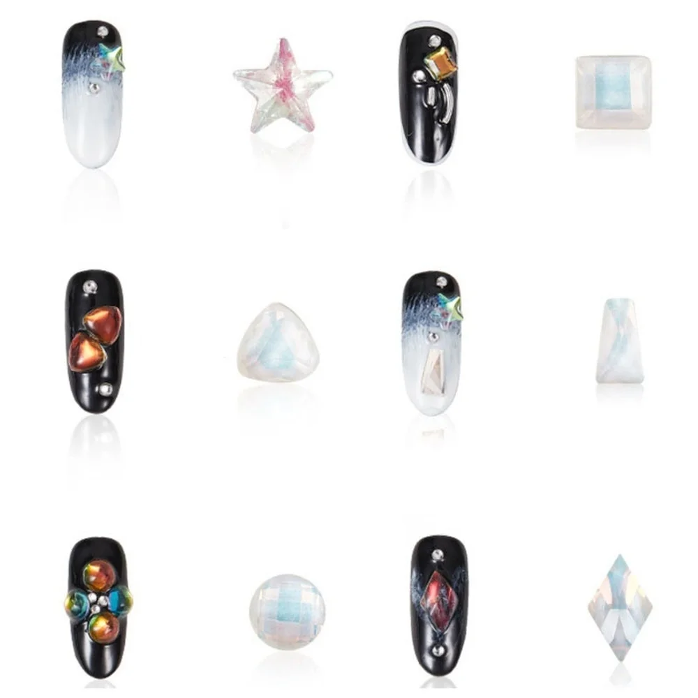 3D Стразы для дизайна ногтей цветные акриловые камни AB миниатюрные драгоценные