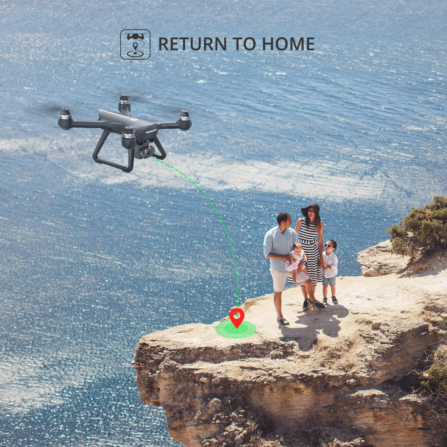 Дрон Holytone HS700E камера 4K UHD угол обзора 130 ° функция стабилизации FPV GPS 5 ГГц | Игрушки