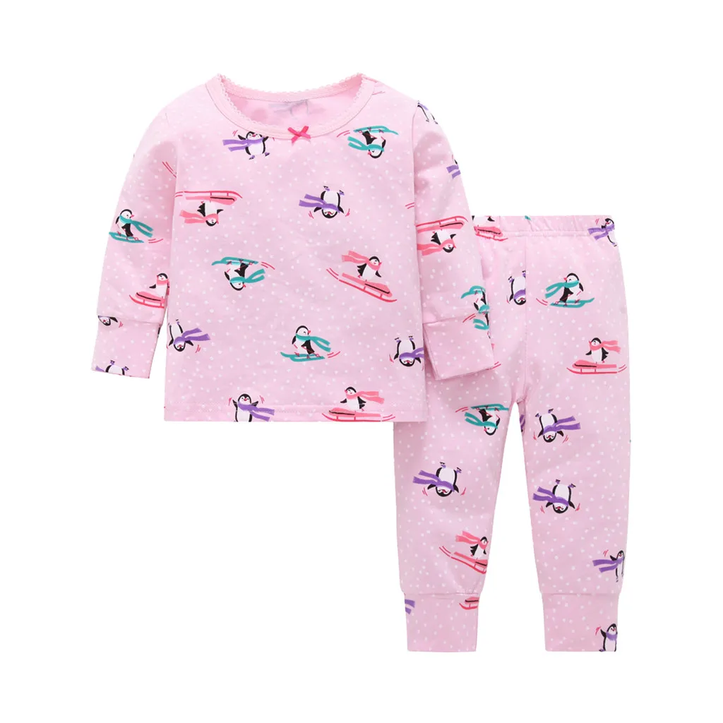 2PCS Sleepwear Set For Baby Boys And Girls Long Sleeve Cartoon Bear Tops+Pants Pajamas Outfits Autumn Clothes Y81 |