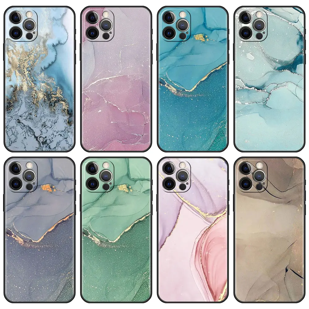 

Luxury Marble Fitted Case for iPhone 13 6.1 inches 11 7 12 Pro XR X XS Max 6 6S 8 Plus 5 5S SE Tpu Soft Phone Capa