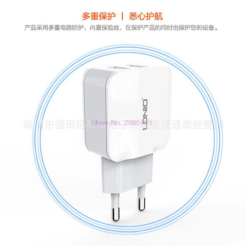 Dhl 50 шт 5V 2.4A Смарт путешествия двойной USB зарядное устройство адаптер стены
