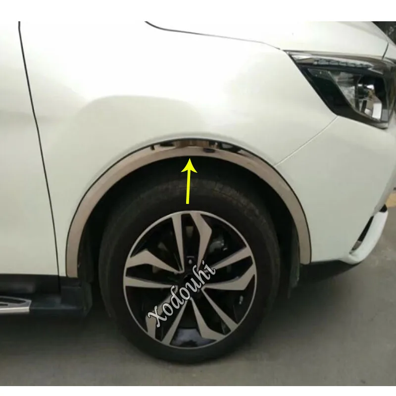 

Car Sticker Base Stainless Steel Front Spoiler Side Triangle Wheel Eyebrow Trim Hoods Parts For Skoda Kodiaq 2017 2018 2019 2020