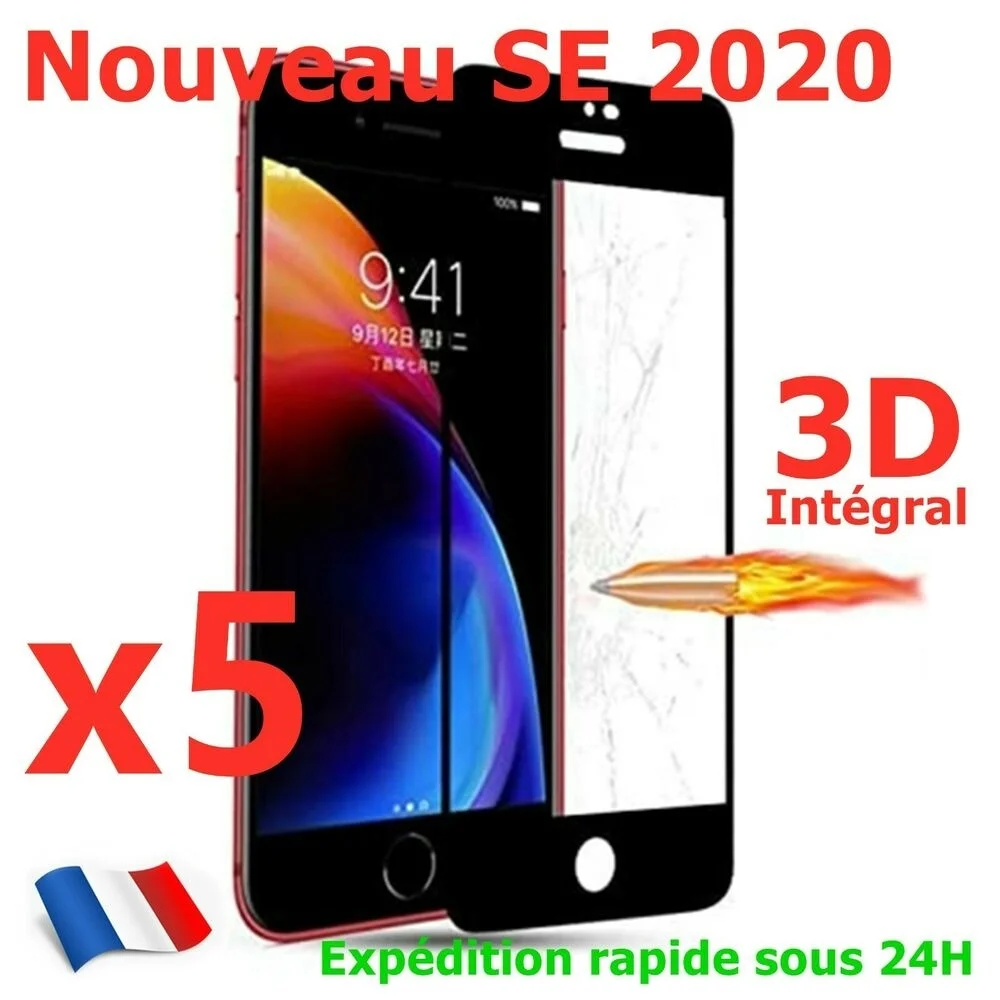 

Vitre Intégral Verre Trempé For iPhone SE 6 7 8 11 X XS XR Film Écran Protection