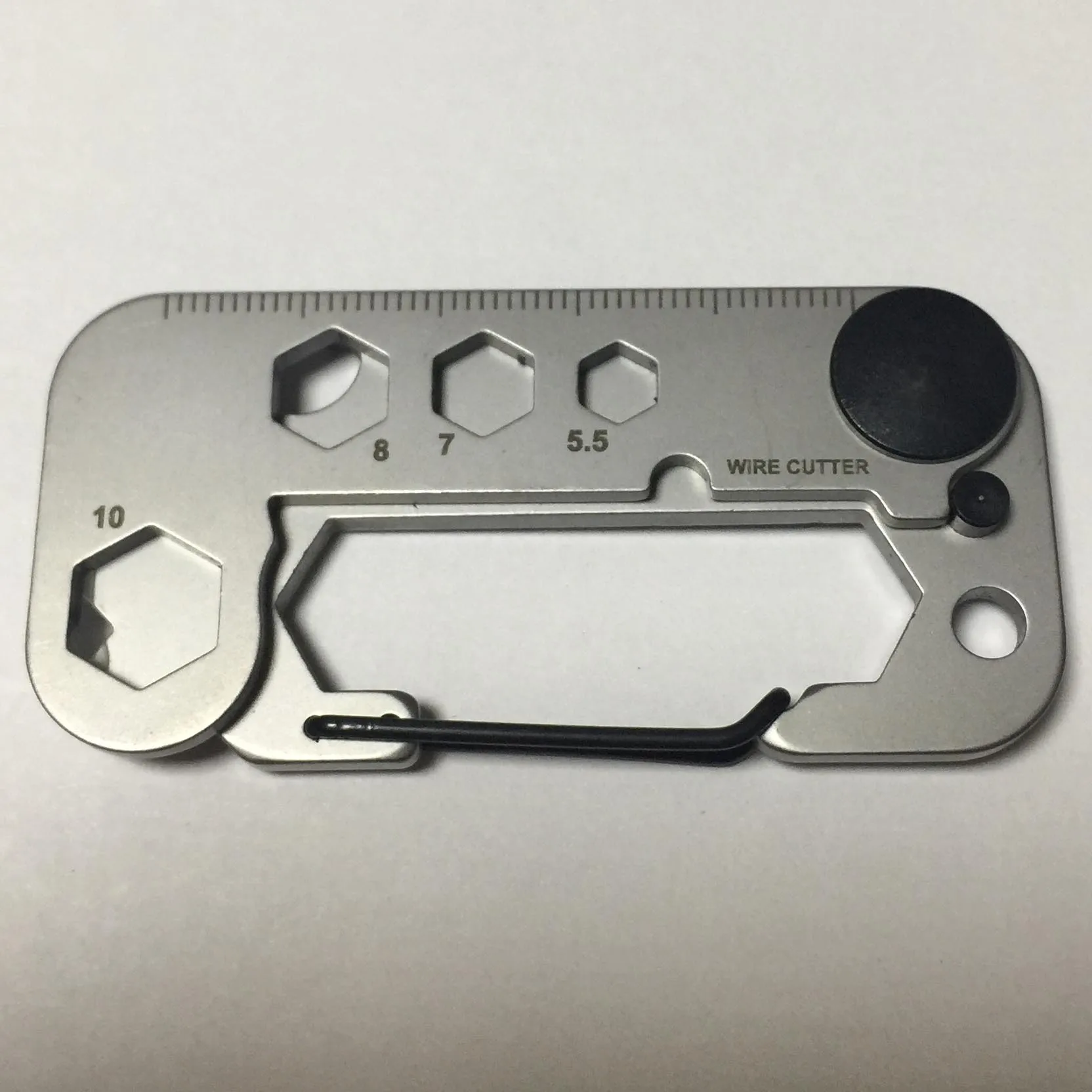 

EDC Multi Tool Keychain Mini Tool 11 in 1 Key Tool (Bottle Opener Ruler Carabiner Spanner)