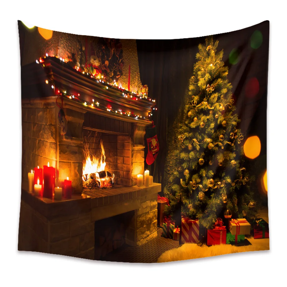 

Christmas Tapestry Poster Blanket Tapestries Home Classroom Party Flag Wall Hanging Art Decorative Home Decor XF1047-18