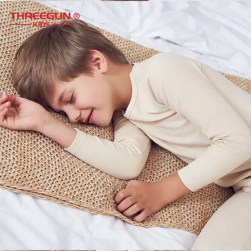 THREEGUN/детское хлопковое мягкое термобелье Детские подштанники для мальчиков