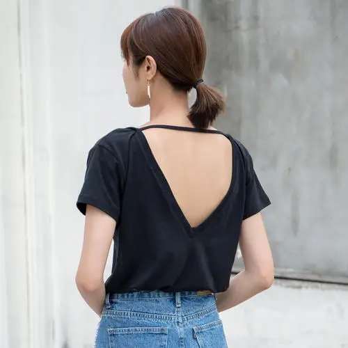 

Tops T Shirt Women Short blue Sleeve Tshirt fuchsia