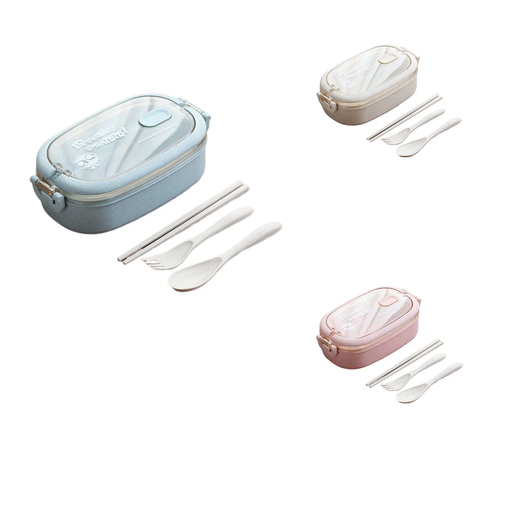 Ланч-бокс Bento из пшеничной соломы пищевой контейнер для микроволновой печи со