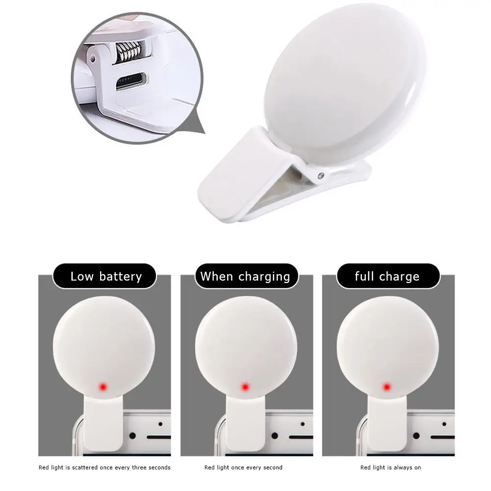 Универсальный светодиодный кольцевой светильник для селфи телефона портативная