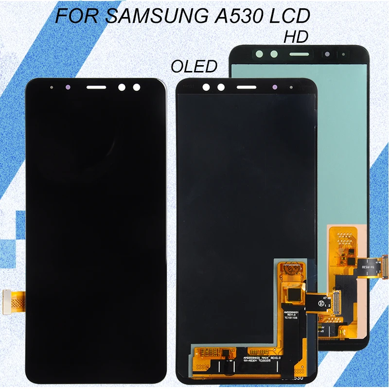 

Catteny Super Amoled For Samsung Galaxy A530 Lcd A8 2018 Display Touch Screen Digitizer A530F A530N Assembly With Tools