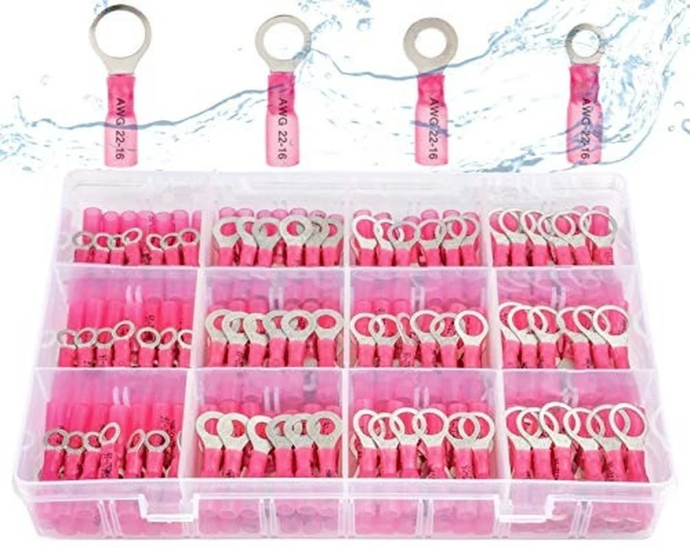 200 шт. изолированные электрические Термоусадочные кольцевые клеммы