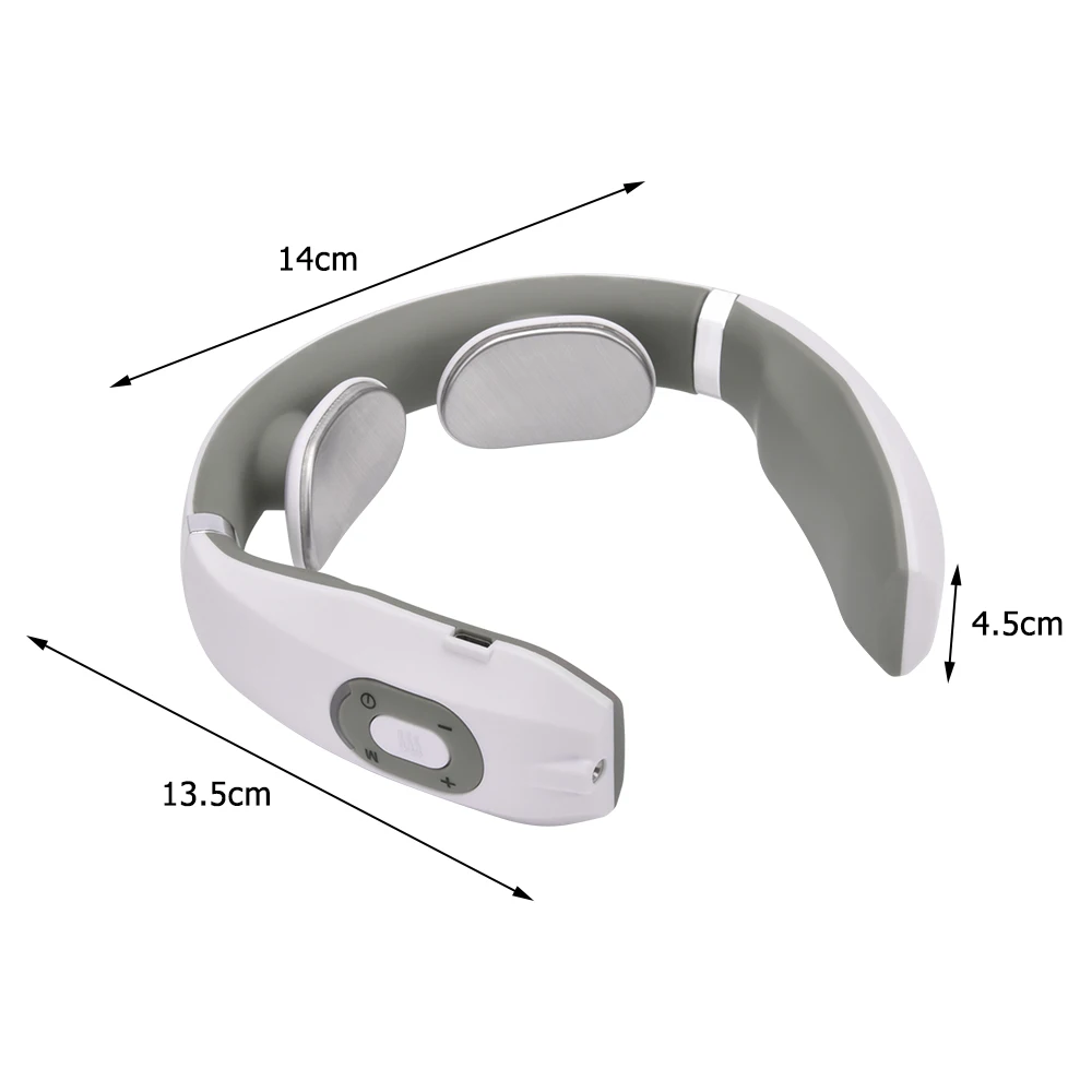 

Electric Pulse Neck Massager USB Rechargeable Cervical Traction Therapy Massage Stimulator Pain Relief Heating Function Massager