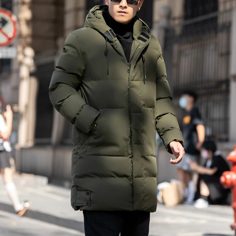 Men Plus Size Thicken Baggy Parka 2021 Winter New Harajuku Classic Brand Street Trend Hood Coat Thick Warm Parkas Jacket Male