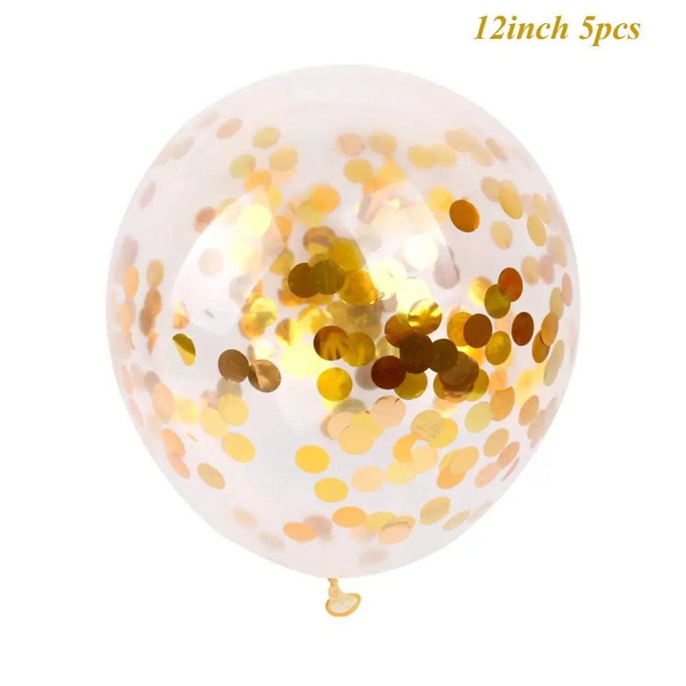 Confetti balloon 2 QIFU Шар С Днем Рождения Розовое Золото шар День Рождения Декор дети взрослый номер Гелиевый шар Свадебные Воздушные шары вечерние принадлежности - Цвет: Confetti balloon 2