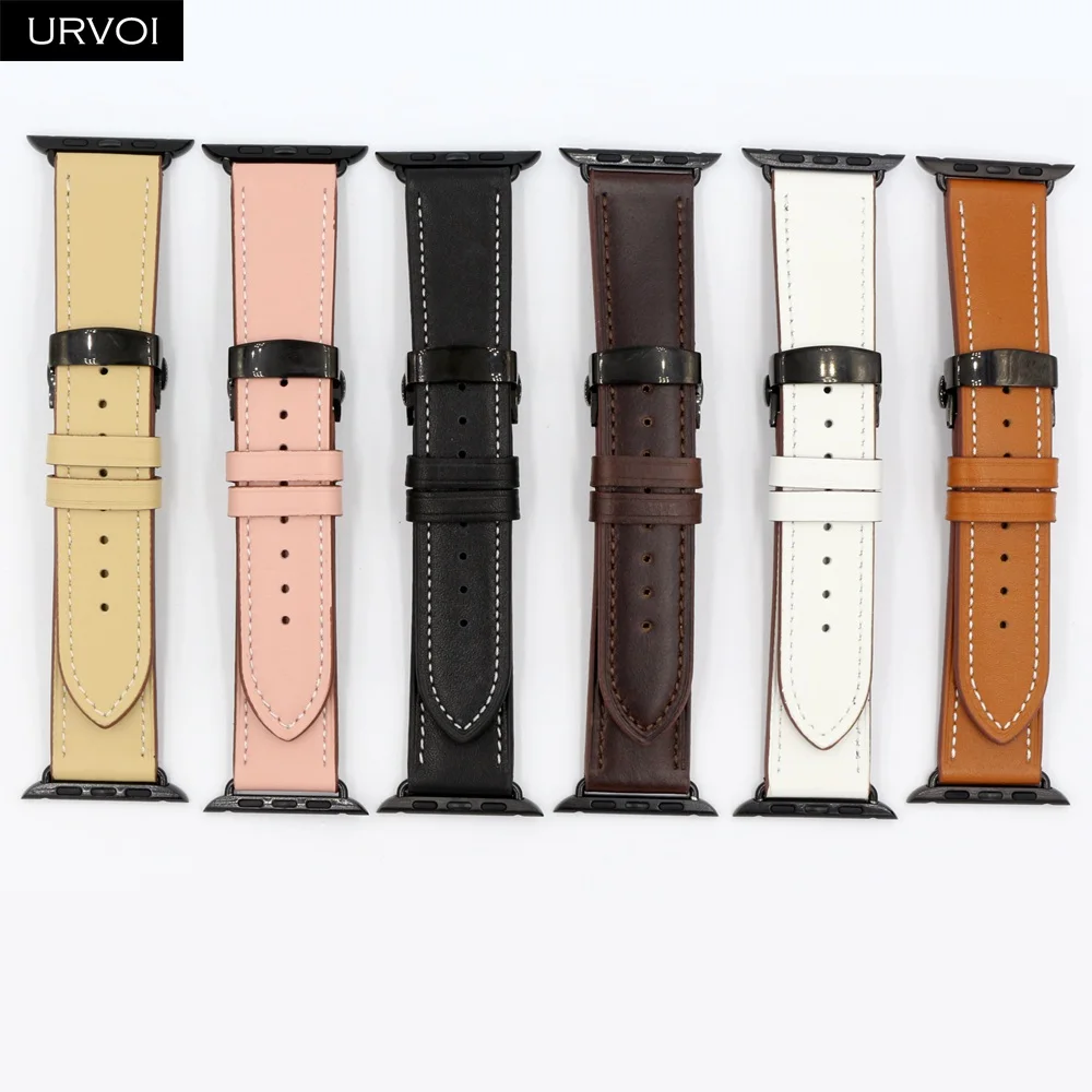 URVOI ремень с пряжкой для Apple Watch 6 SE 5 4 3 2 1 iwatch одной бабочкой|Ремешки часов| |