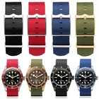 Ремешок Zulu для наручных часов, нейлоновый браслет премиум-класса для Tudor Omega Rolex Seiko Nato, милитари, в полоску, разные цвета, 20 мм