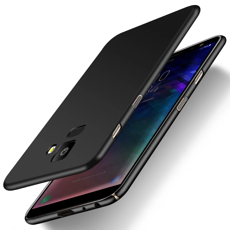 UPaitou Hard Matte Case for Samsung Galaxy J4 J6 J8 A6 A8 Plus 2018 360 Full Cover PC Protection |