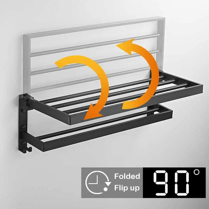 Космическая алюминиевая вешалка для полотенец свободная перфорированная ванной