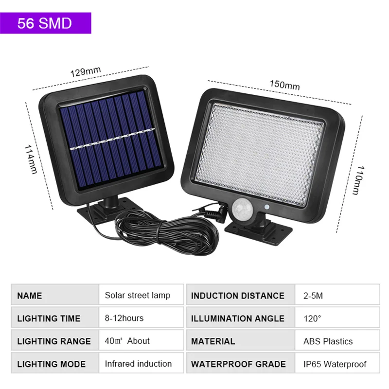 

LED/COB Solar Light Outdoor Motion Sensor Recharge Solar Wall Light Waterproof Emergency Led Light For Street Garden Porch Lamp