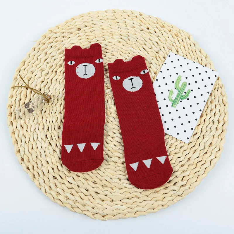 Детские носки гольфы для маленьких девочек и мальчиков дизайнерские белые милые