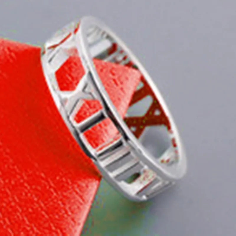 

Кольцо из серебра 925 пробы с римскими цифрами, Классическая мода, высококачественные ювелирные изделия, оригинал 1:1, подарок на день рождени...