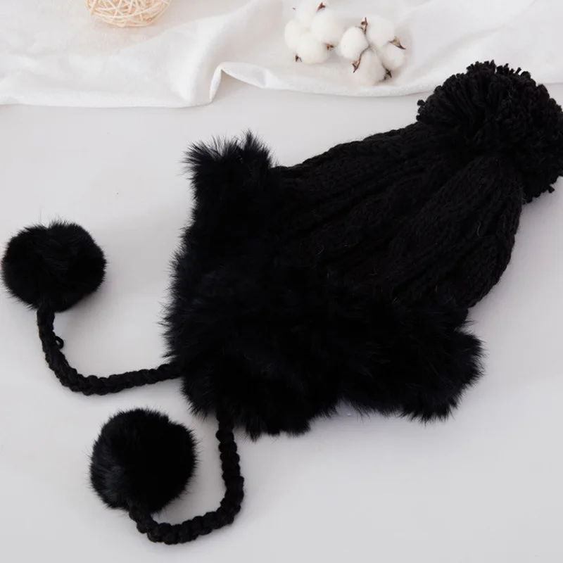 2019 женские шапки из натурального меха в Корейском стиле зимние утепленные с
