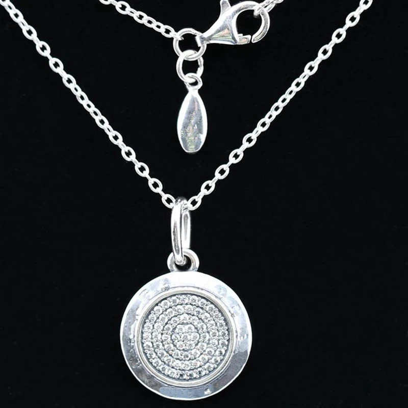 

SS925 Sterling Silver Necklace Signature Pendant Necklace For Women Wedding Gift fit Lady Fine Jewelry