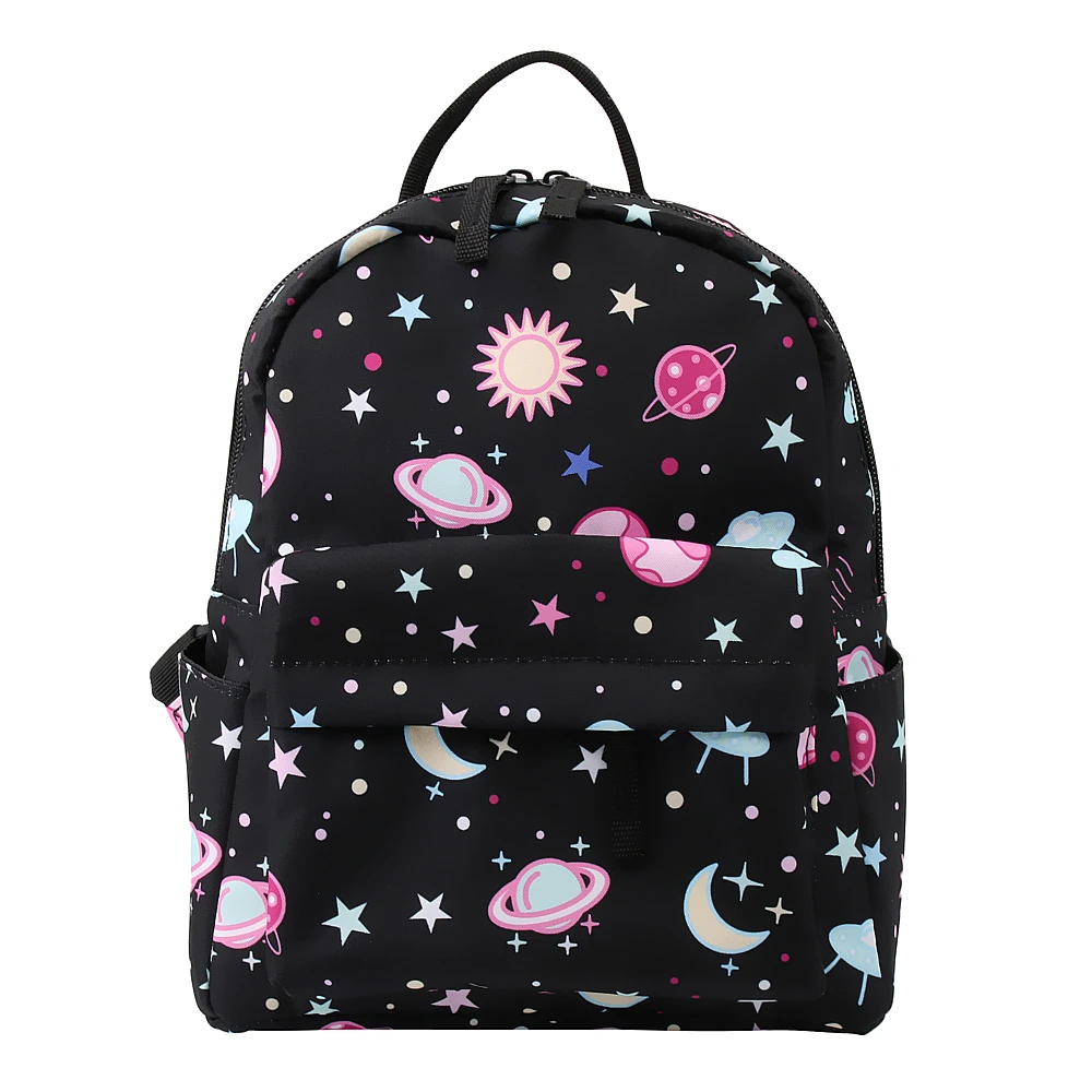 Deanfun Mini Backpack 3D Printed Black Galaxy Waterproof Small Backpack For Teenage Girls Small Bags For Women MNSB-2