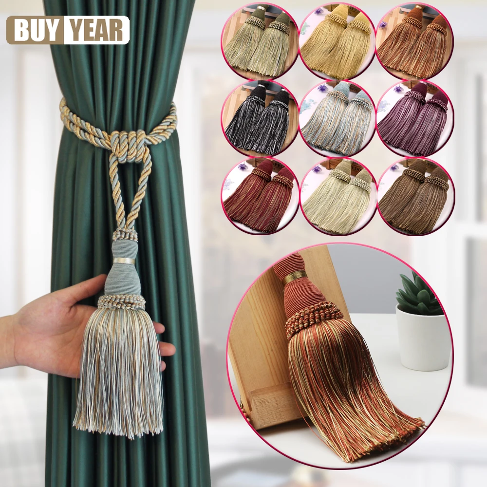 

1Pc Tassel Curtain Tiebacks Home Decoration Handmade Curtain Holders Clips Hanging Balls Curtain Accessories Curtain Tie backs