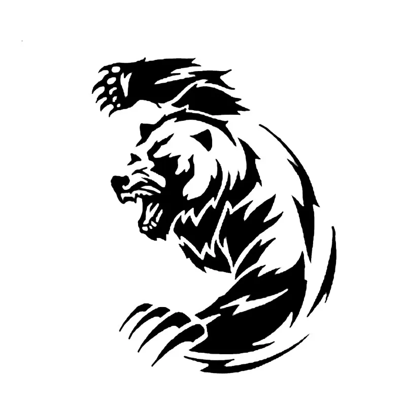 

Interesting Car Sticker Angry Bear Animals PVC Motorcycle Anti-UV Car Body 15cm X 12cm