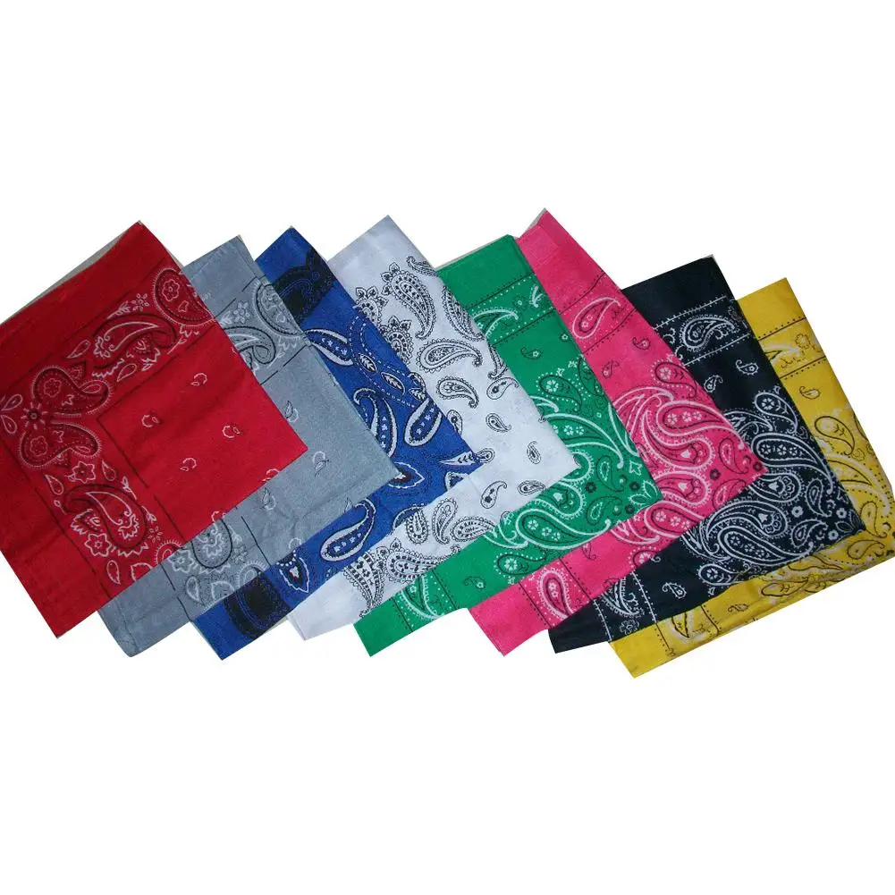 Унисекс квадратная бандана для езды на велосипеде Пейсли хип хоп головной шарф