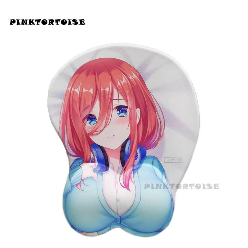 

New Anime The Quintessential Quintuplets 3D Chest Silicone Wrist Rest Mouse Pad notebook PC Nakano Miku mousepad playmat