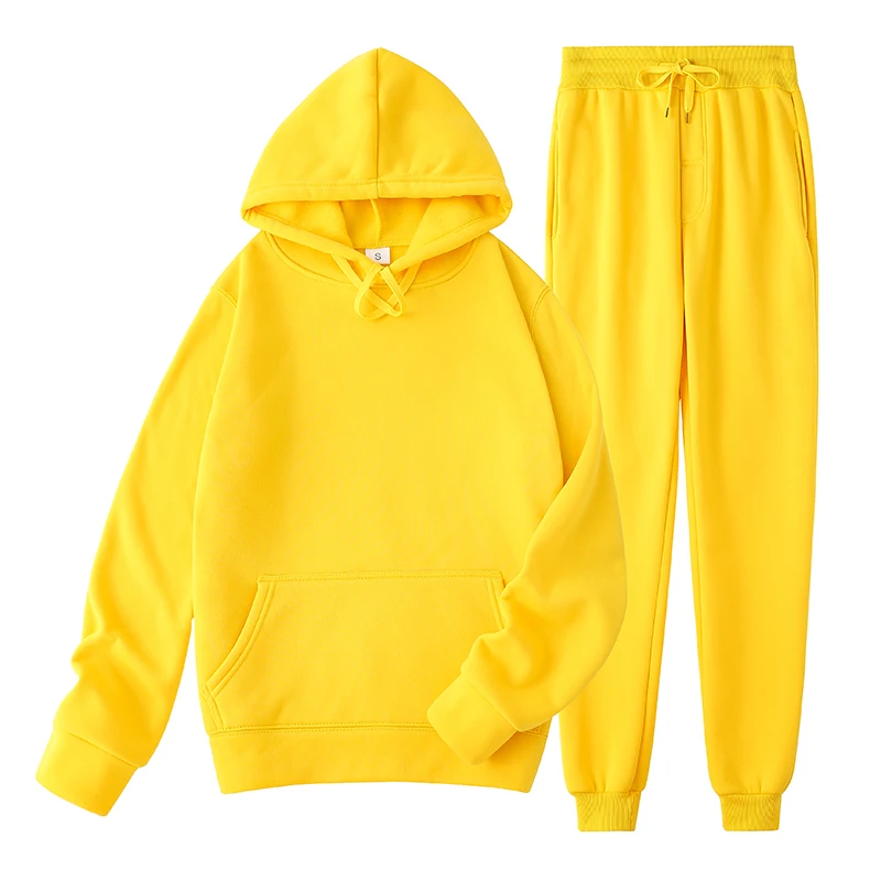 

Men's and women's hoodies, track and field fitness sportswear, autumn and winter street suits, top + pants fashion Sportswear