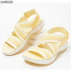 Сандалии женские сетчатые на платформе, уличная пляжная обувь на танкетке, открытый носок, разные цвета, лето 2021