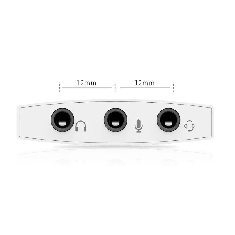 Внешняя звуковая карта USB 7 1 адаптер 3 5 мм в разъем HD стереогарнитура микрофонный