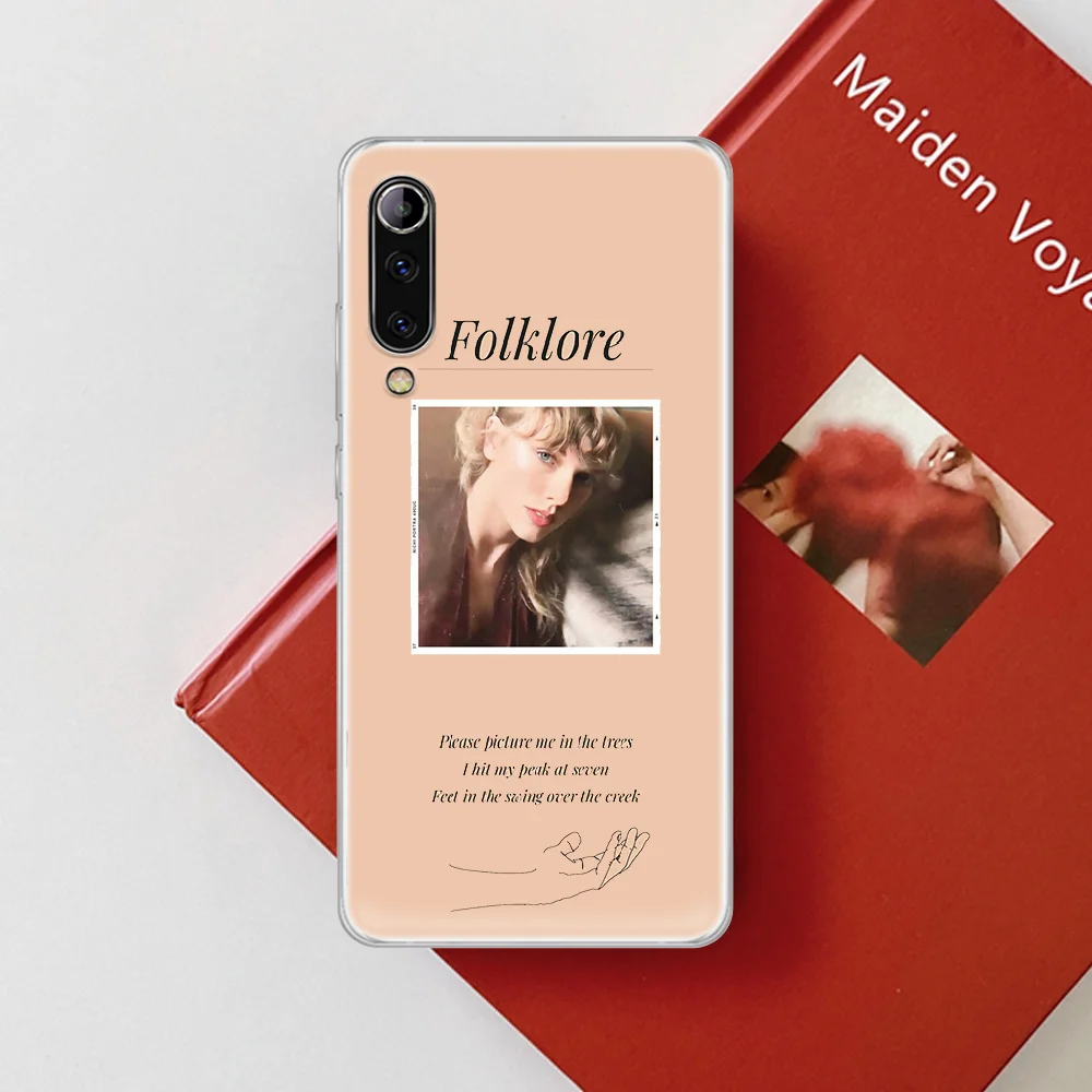 

Folklore Taylor new album Phone Case cover For XIAOMI redmi note K 4 5 6 7 8 9 10 20 30 3 A X Pro ultra transparent back luxury