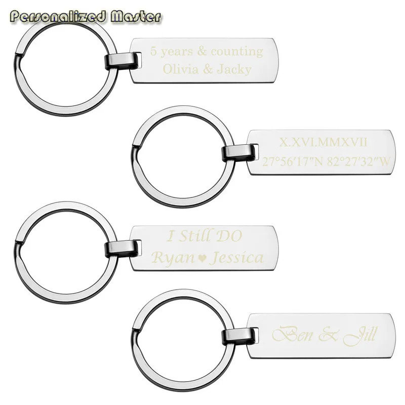 Брелок для ключей из нержавеющей стали с гравировкой | Украшения и аксессуары