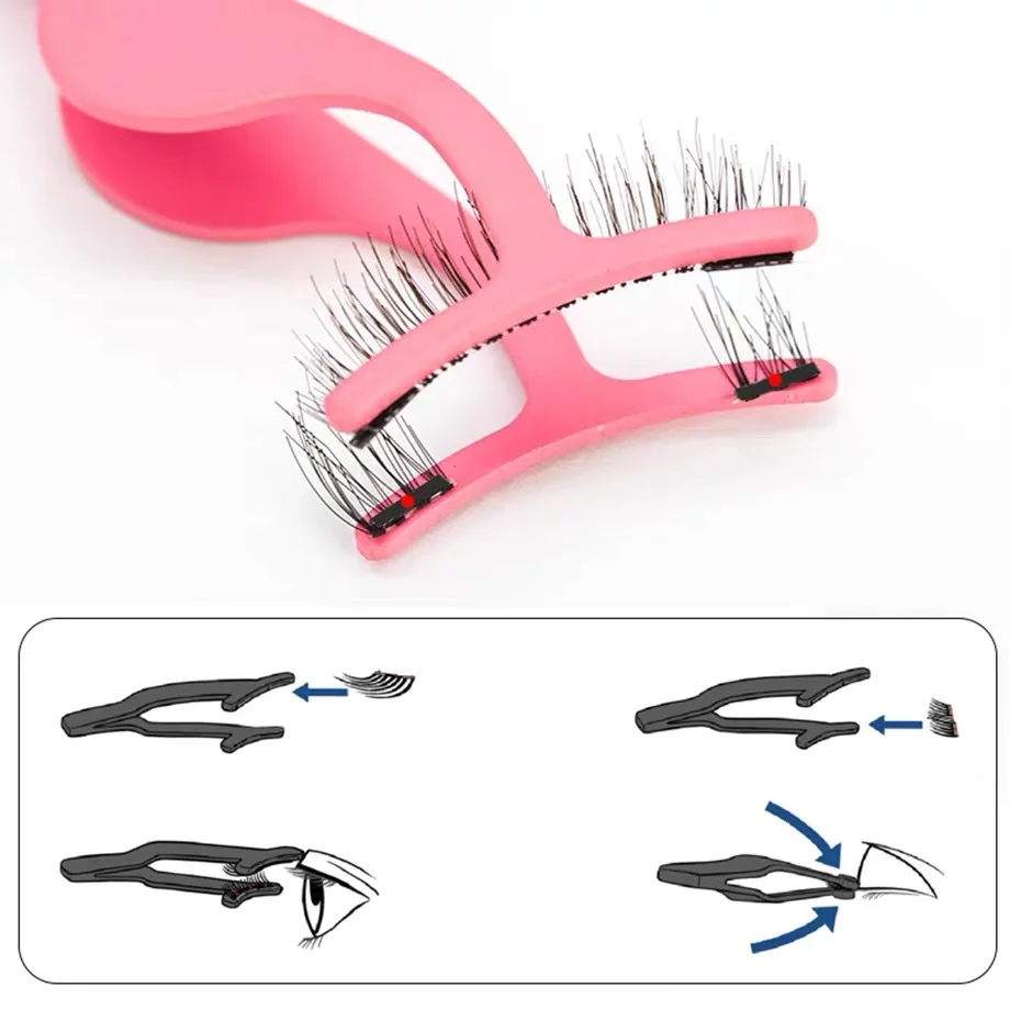 

Fashion Magnetic Eyelashes Reusable 3D False Eyelashes Eyes Makeup Lashes Tweezers Set No Glue Needed Cosmetics Eye Decoration