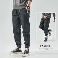 large size summer men cotton cargo pants clothing autumn casual fashion elastic waist quality pantalones loose length trousers