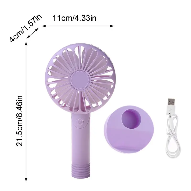 

YAM 1PC Handheld Desktop Cooling Fan Air Cooler Mobile Phone Holder with 3 Speed for Camping Home