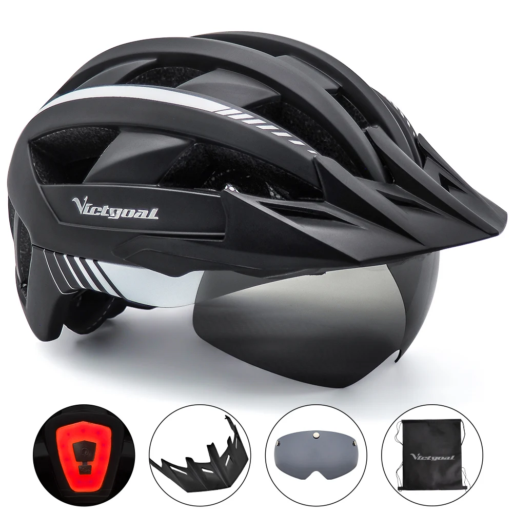 Victgoal MTB велосипедный шлем Moutain дорожный USB Перезаряжаемый задний светильник