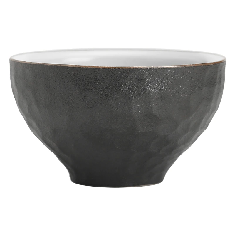 

black ceramic teacup porcelain tea cup household chinese kung fu cup drinkware