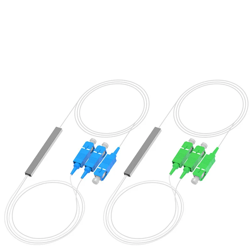 

Optical Splitter SC APC 0.9mm 1X2 FTTH Fiber Optic Splitter SC UPC PLC FBT Optical Coupler Singlemode Simplex Steel Pipe PVC