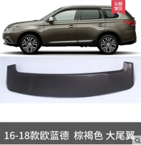 Задний спойлер для Mitsubishi Outlander 2016 2017 2018 без Пуансонов АБС пластик|Хромирование| |