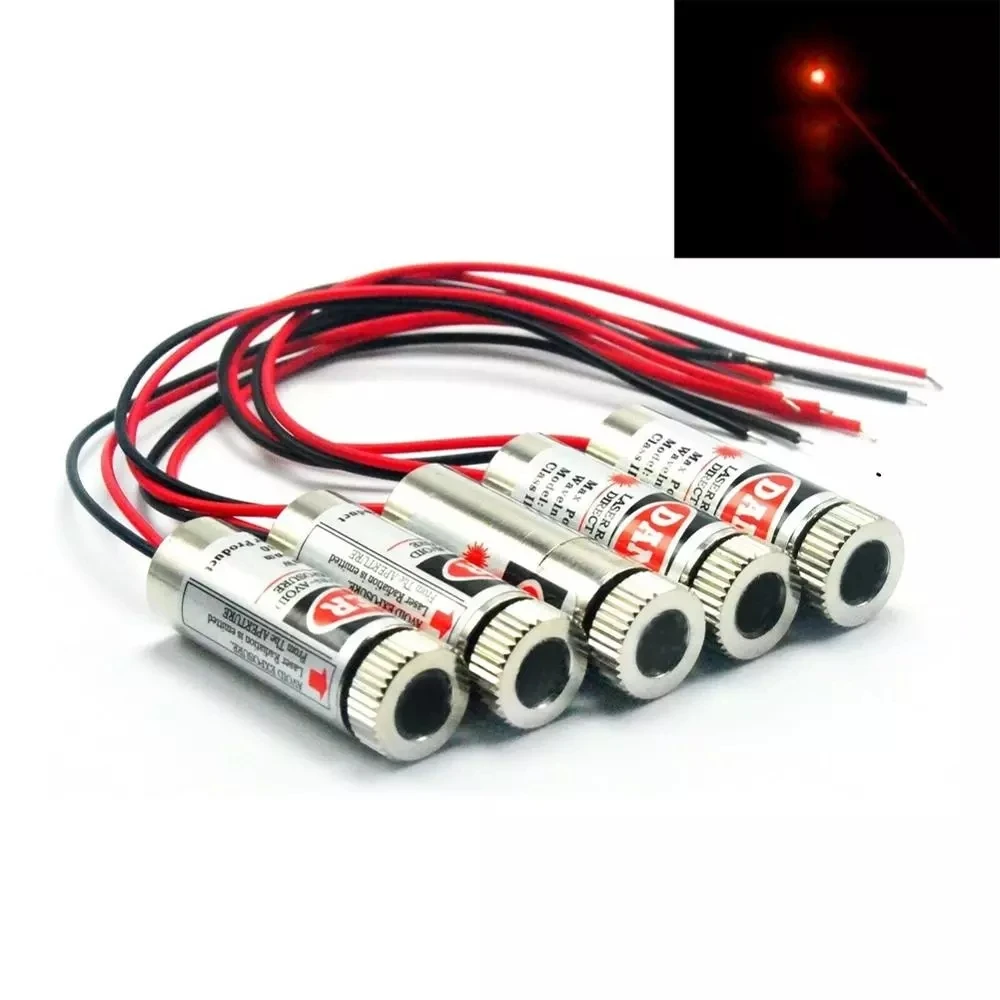 

5pcs Focusable 650nm 5mW Red Laser Dot/Line/Cross Module 12x35mm