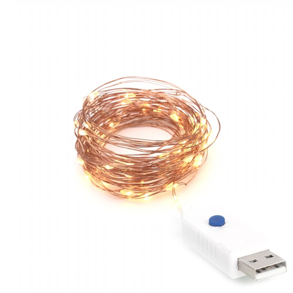 

Decorative Light String 10m 100 Led Waterproof Usb Copper Wire Christmas Decorative Light String Garden Garden String Light
