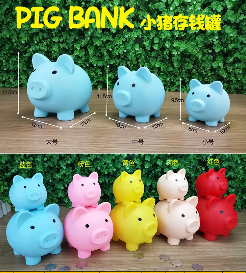 Cute Plastic Pig Money Bank Pig Money Saving Box Unbreakable Piggy Bank for Boys Girls Birthday Practical Gifts images - 6