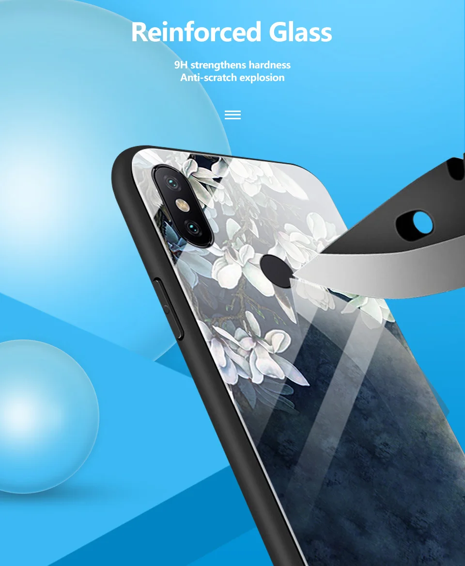 Чехол из закаленного стекла для Xiao mi A1 A2 A2Lite Edge Cover для Xiaomi mi 6 6X для задней крышки, Твердый чехол с полной защитой звездного цвета