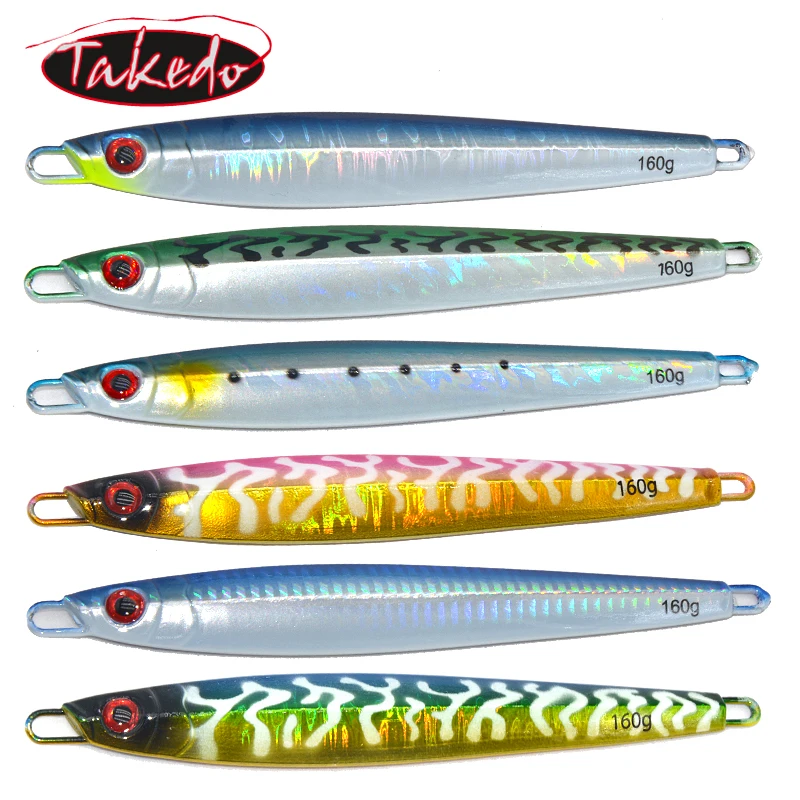 

TAKEDO JY29 200G 18CM Lead Jig Deep Sea Fast Sinking Speed Fall Bait Slow Jigging Fishing Jigs Lures For Tuna